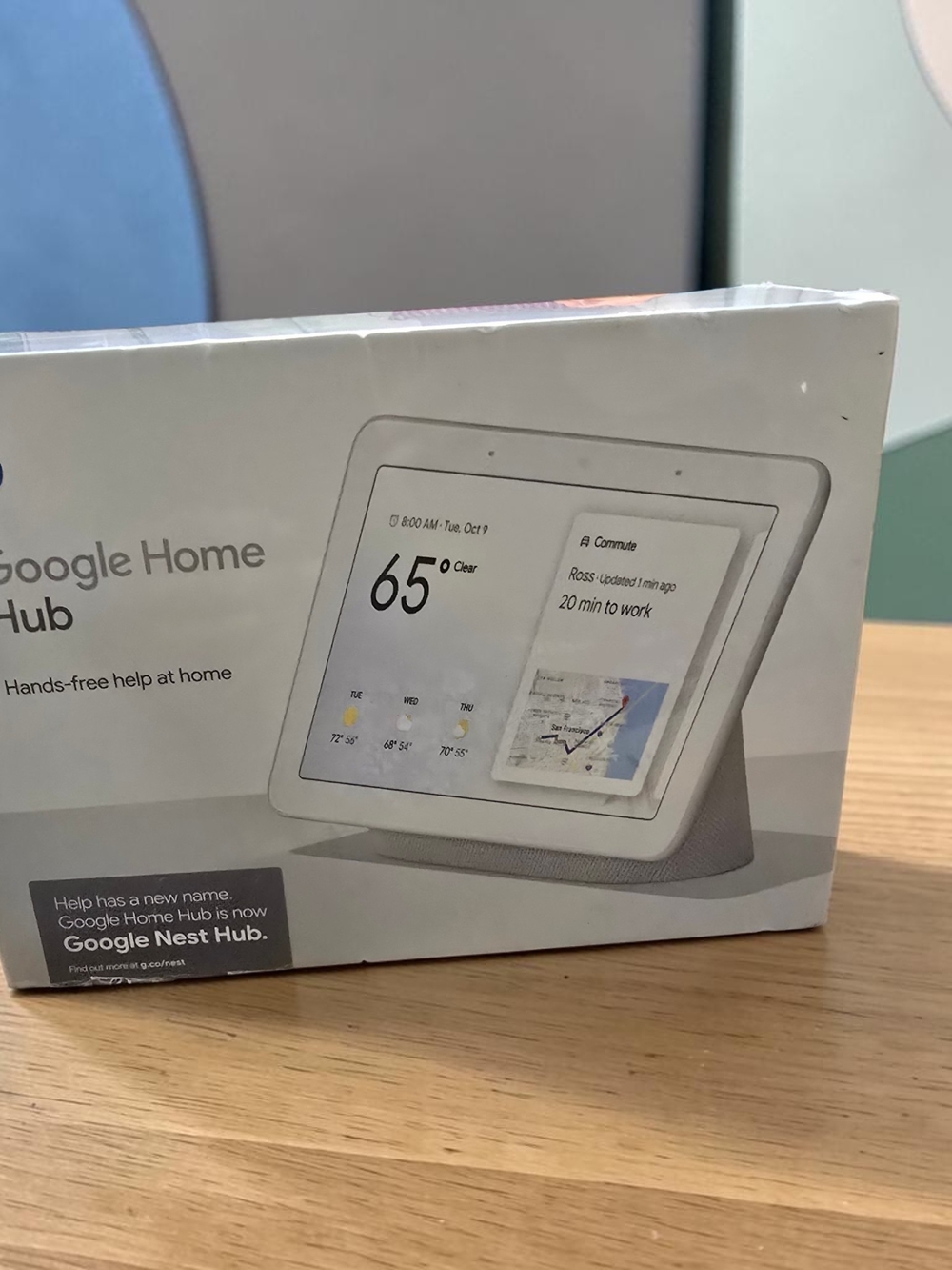 Google Home Hub Smart Display in White /7" Screen/GA00516/NEW/ Sealed/1st Gen